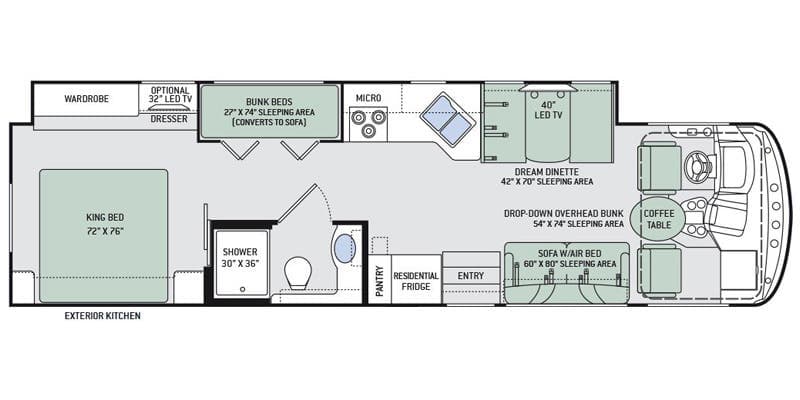 2016 Thor Motor Coach Hurricane 34J floorplan