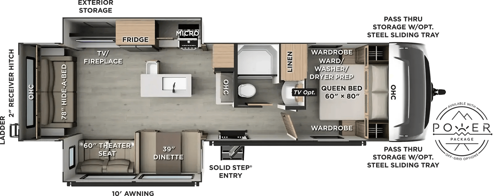 Forest River Rockwood Ultra Lite 2916RL floorplan