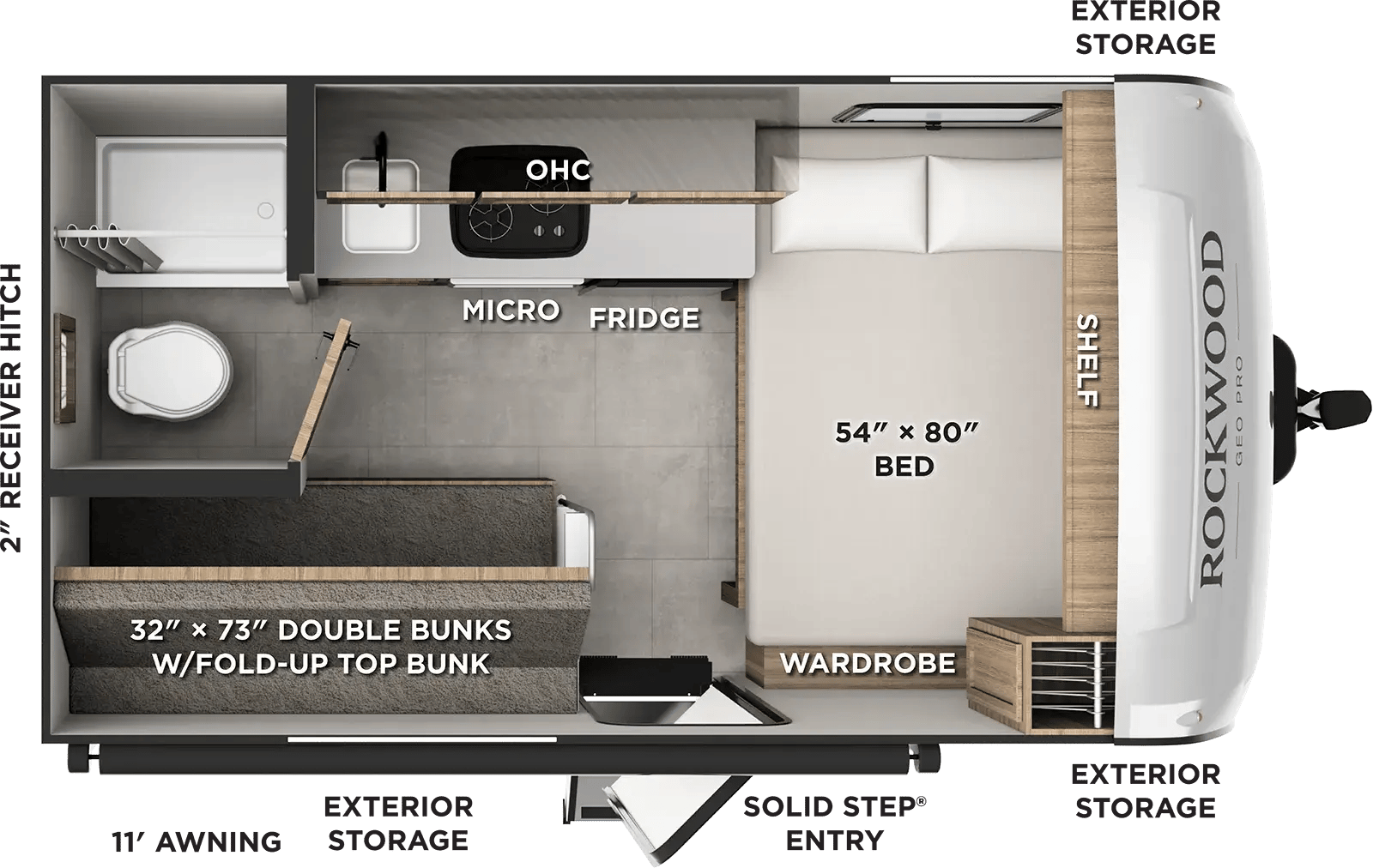 Forest River Rockwood Geo Pro G13BLE floorplan