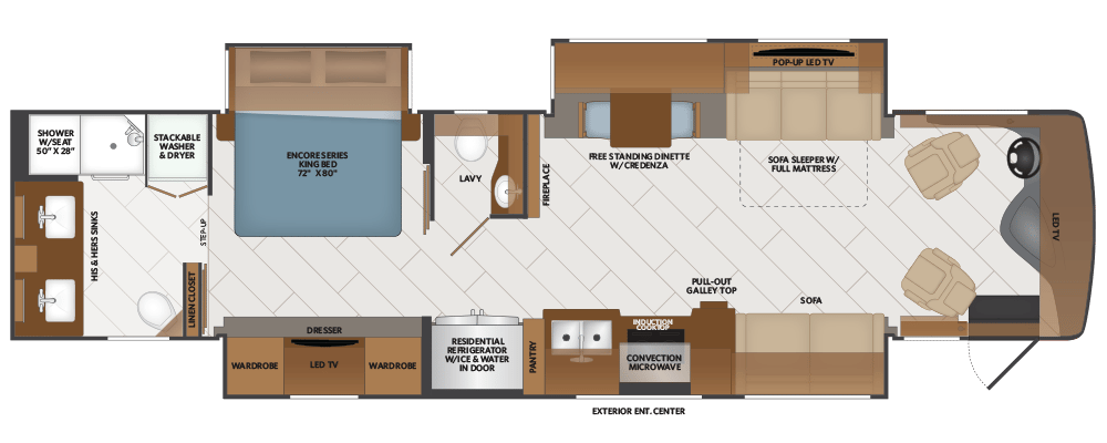 Fleetwood Discovery 38W floorplan