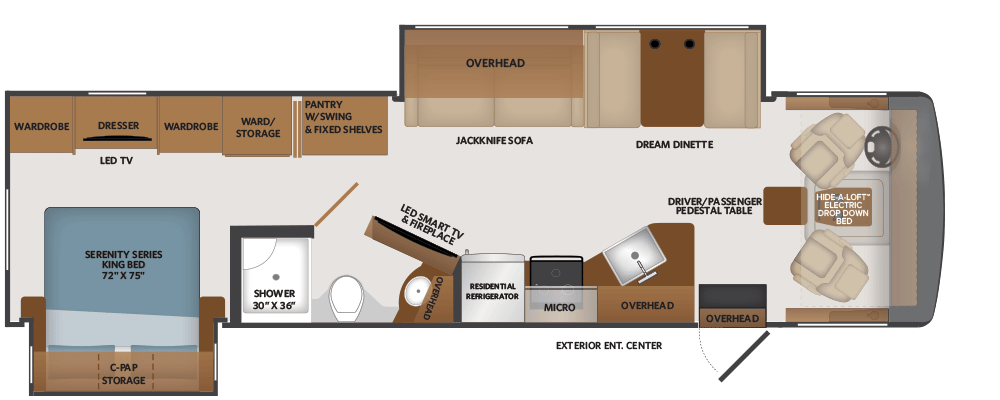 Fleetwood Fortis 34MB floorplan