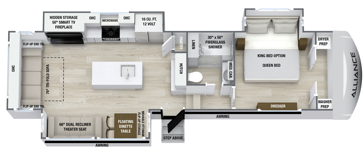 Alliance RV Avenue 32RLS floorplan