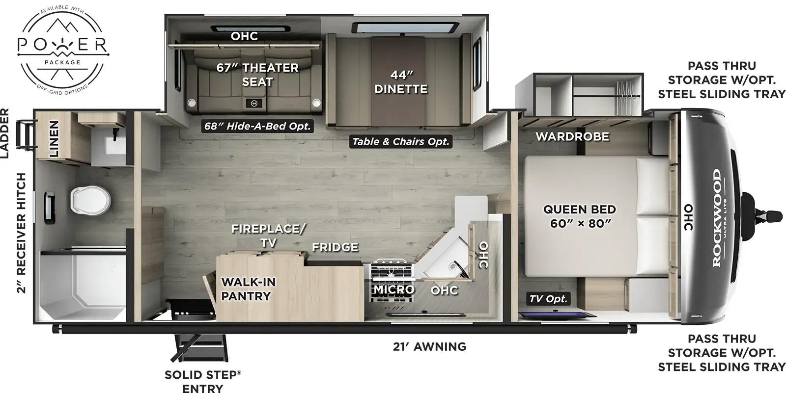 Forest River Rockwood Ultra Lite 2606WS floorplan