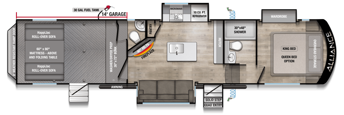 Alliance RV Valor 35A14 floorplan