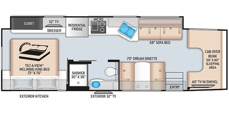 2021 Thor Motor Coach Omni SV34 - 4X4 floorplan