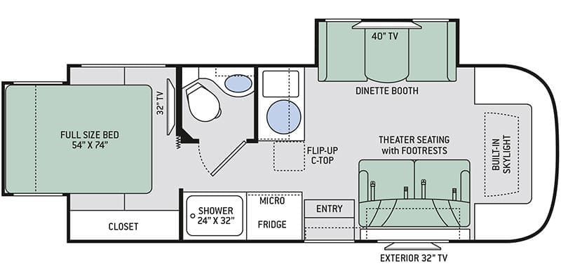 2020 Thor Motor Coach Compass RUV 24SX floorplan