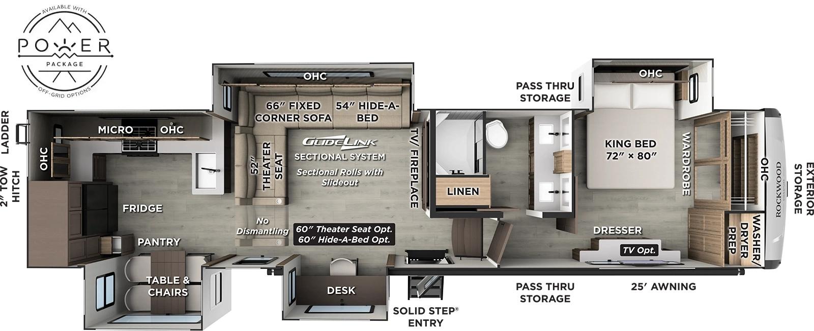 Forest River Rockwood Signature 404SRK floorplan