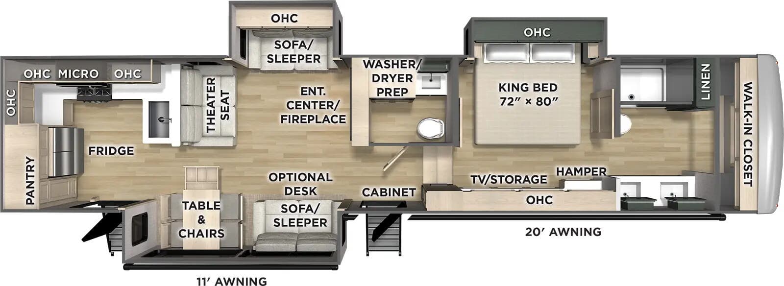 Forest River Columbus 384RKH floorplan