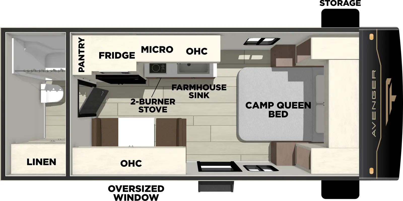 2026 Prime Time Avenger LT 16RBX floorplan