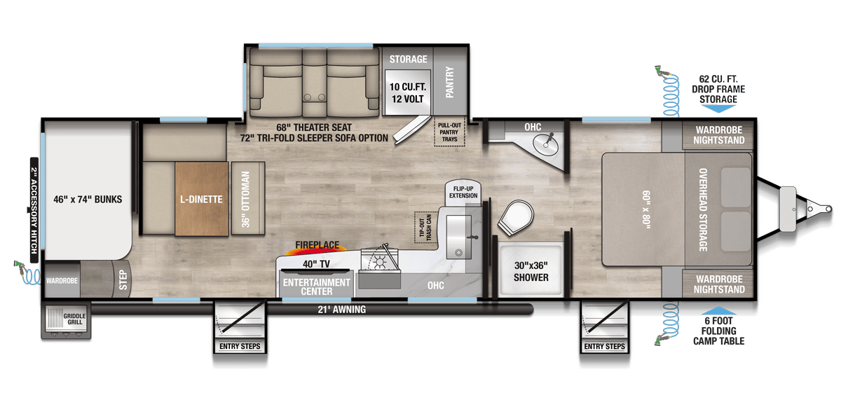 Alliance RV Delta 291BH floorplan