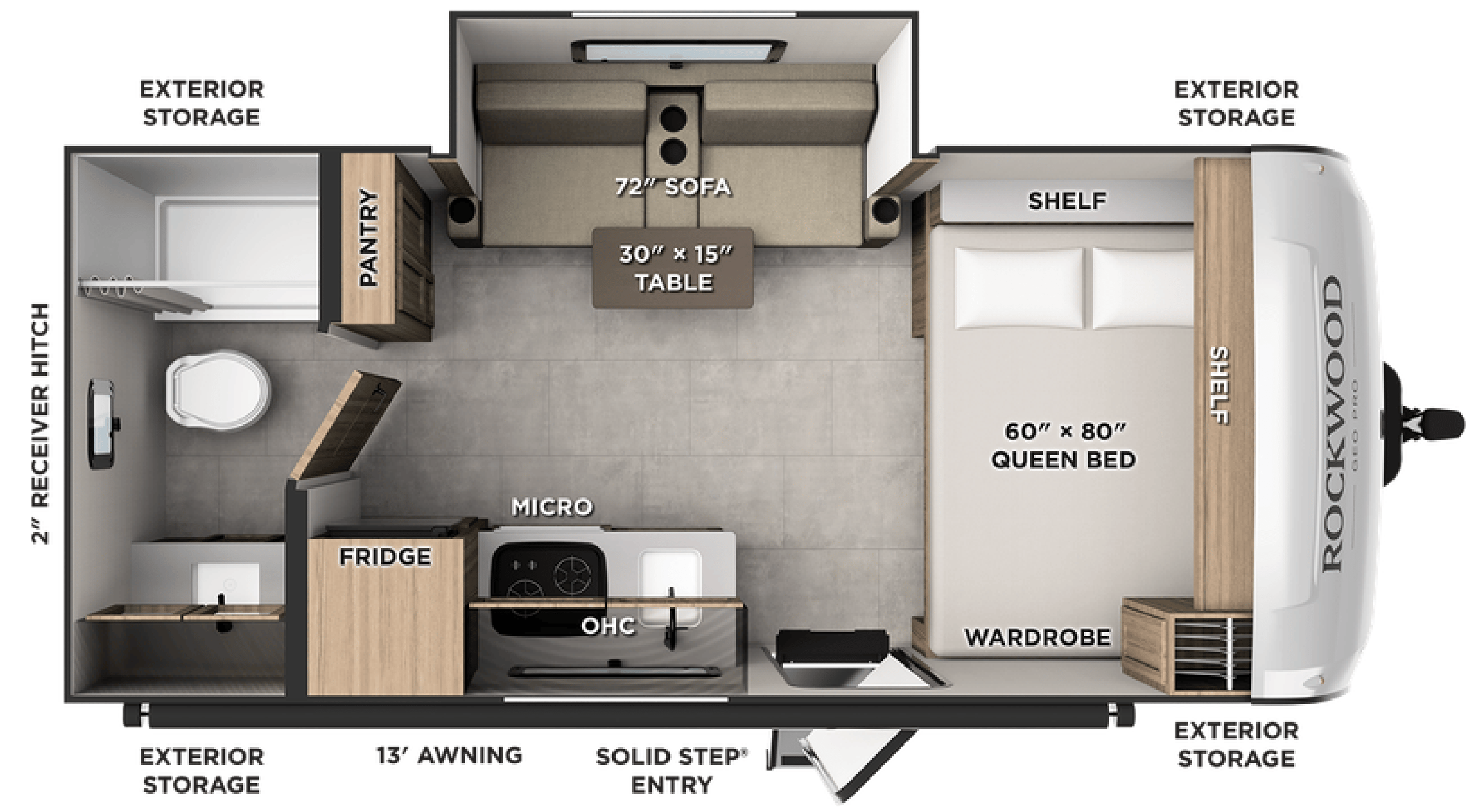 Forest River Rockwood Geo Pro G17SLE floorplan