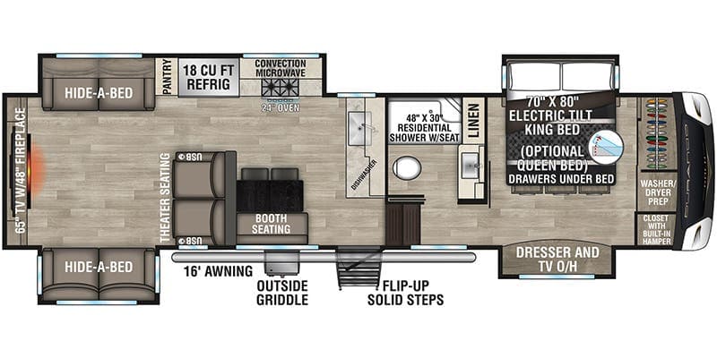 2023 KZ RV Durango Gold G360REQ floorplan
