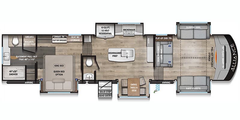 Alliance RV Paradigm 385FL floorplan