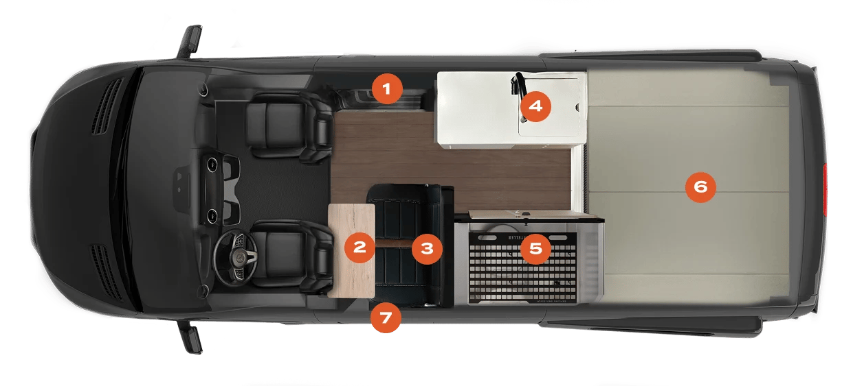 2027 Storyteller Overland Dark Mode XO floorplan