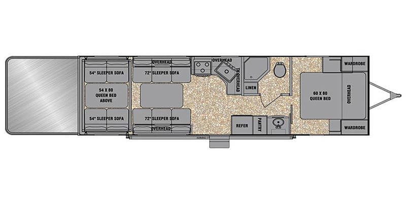 2016 EverGreen RV Reactor 27FS floorplan