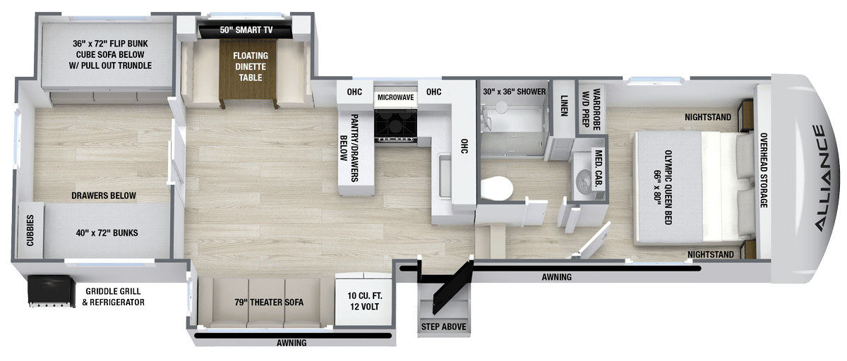 Alliance RV Avenue 30BH floorplan
