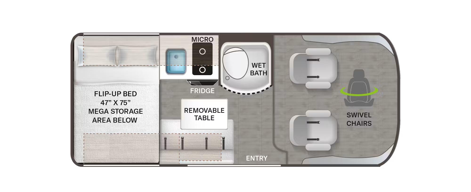 Thor Motor Coach Rize 18Z floorplan