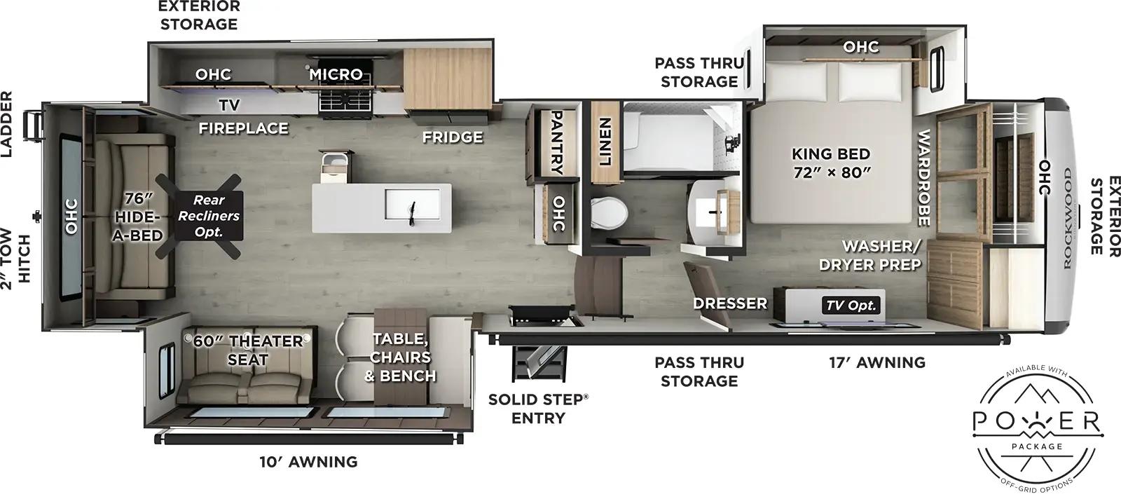 Forest River Rockwood Signature R361RLS floorplan