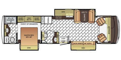 2016 Newmar Bay Star 3403 floorplan