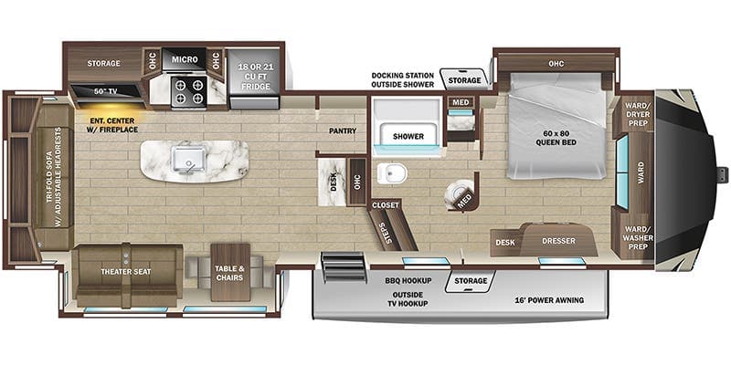 2022 Highland Ridge Mesa Ridge 314RLS floorplan