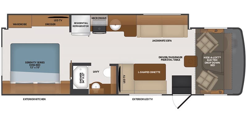 2026 Fleetwood Flair 29M floorplan
