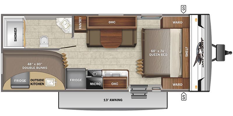 2022 Jayco Jay Flight SLX 8 224BHW floorplan