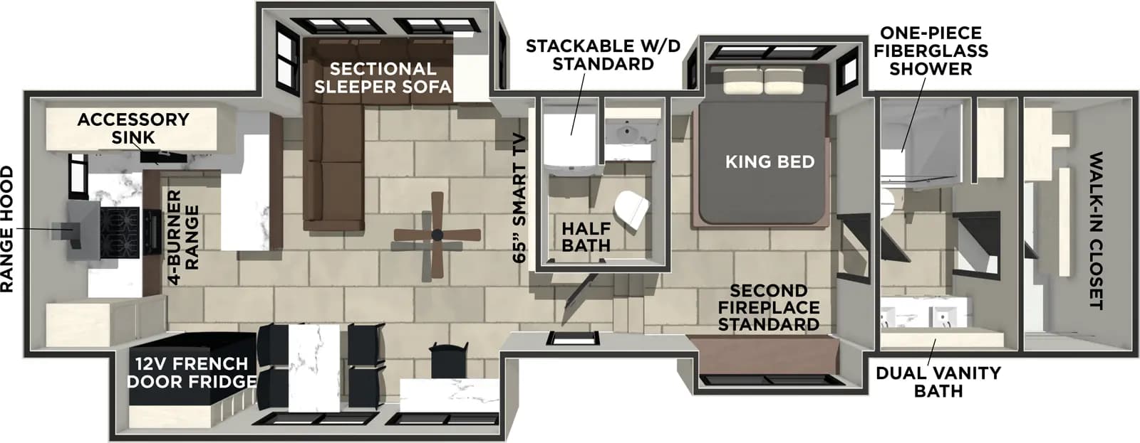 Forest River Sanibel 38LAUNDRY floorplan