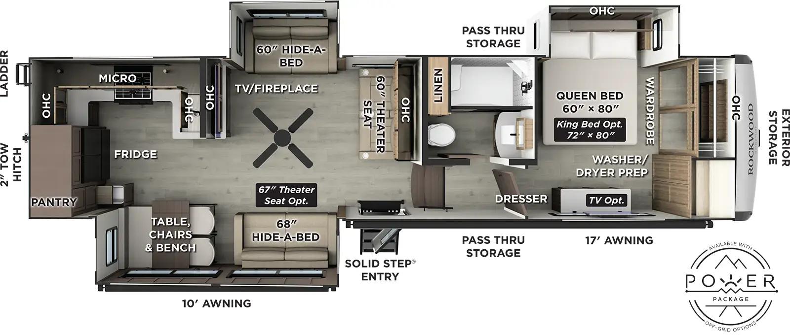 Forest River Rockwood Signature R371RK floorplan