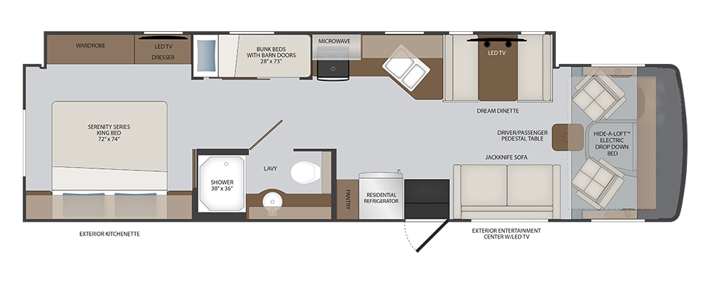 Holiday Rambler Admiral 34J floorplan