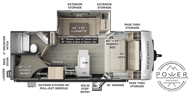 Forest River Rockwood Mini Lite 2509S floorplan