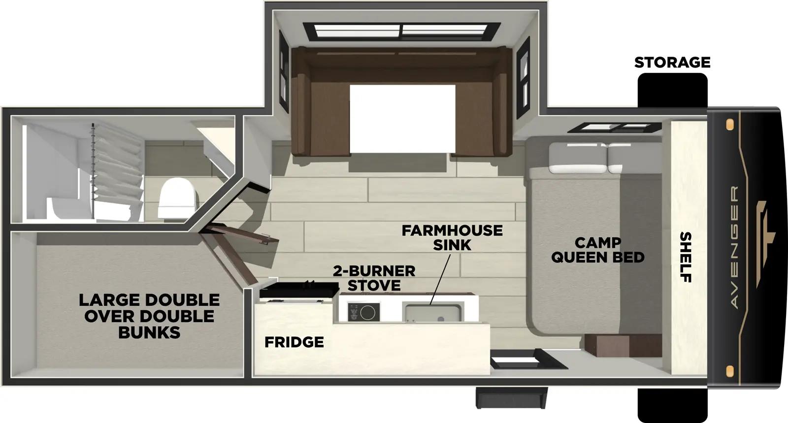 2026 Prime Time Avenger LT 18DBS floorplan