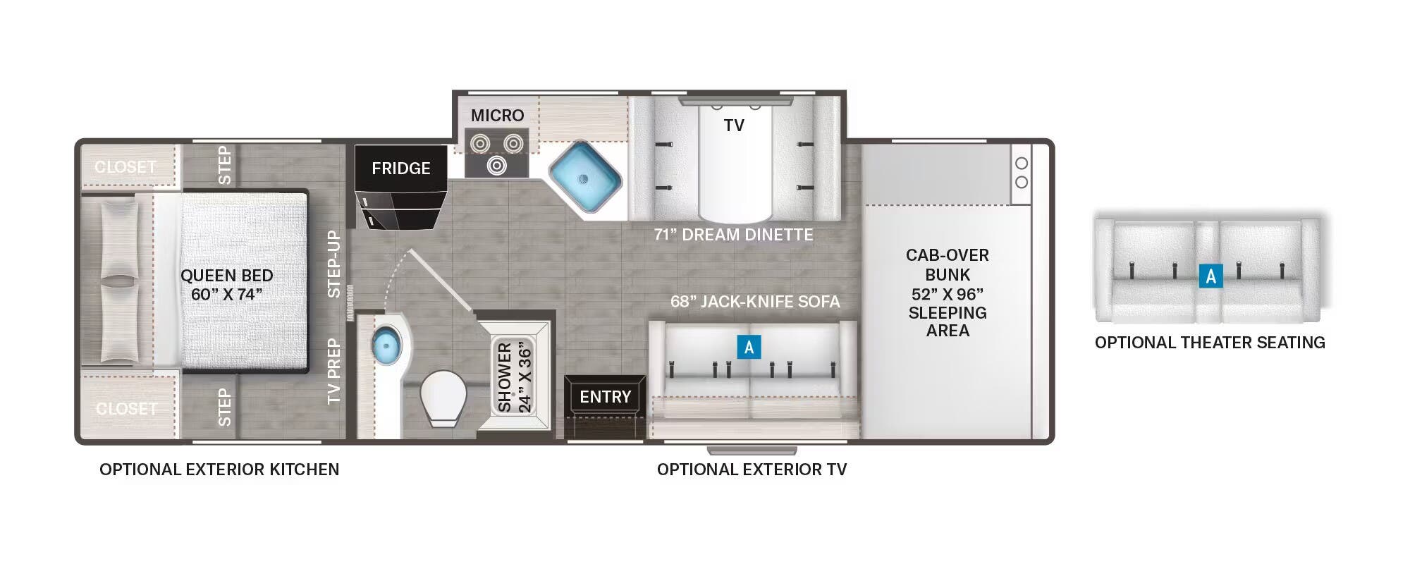 Thor Motor Coach Four Winds 28Z floorplan