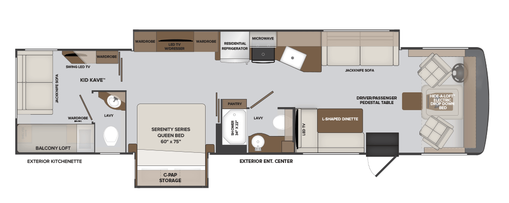 Holiday Rambler Invicta 36Y floorplan