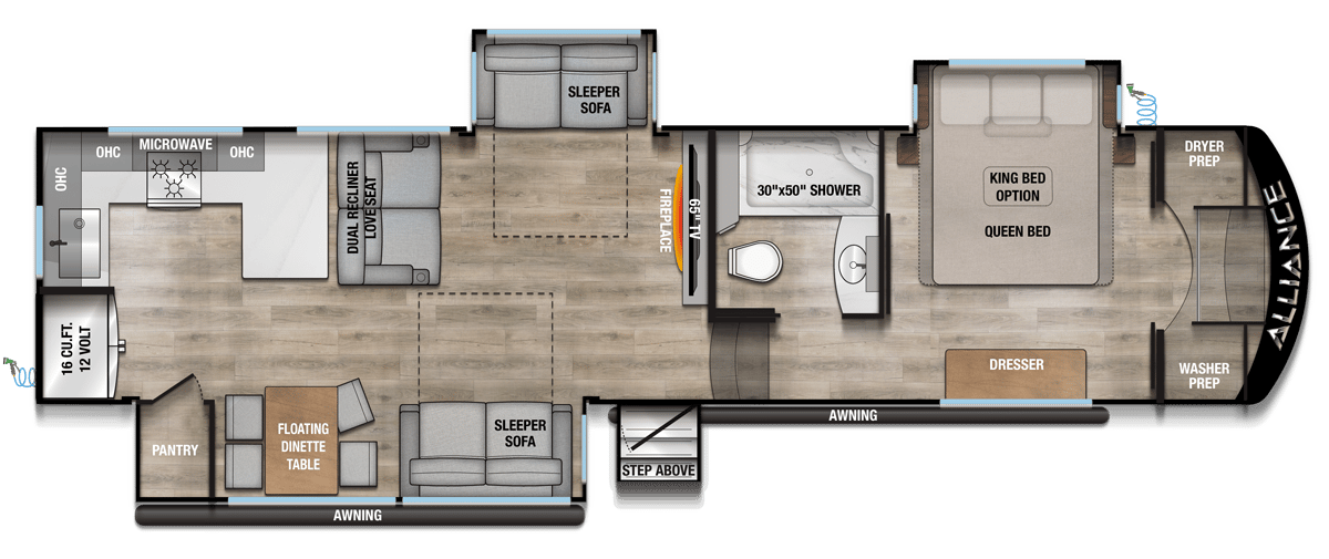 Alliance RV Avenue 35RKS floorplan