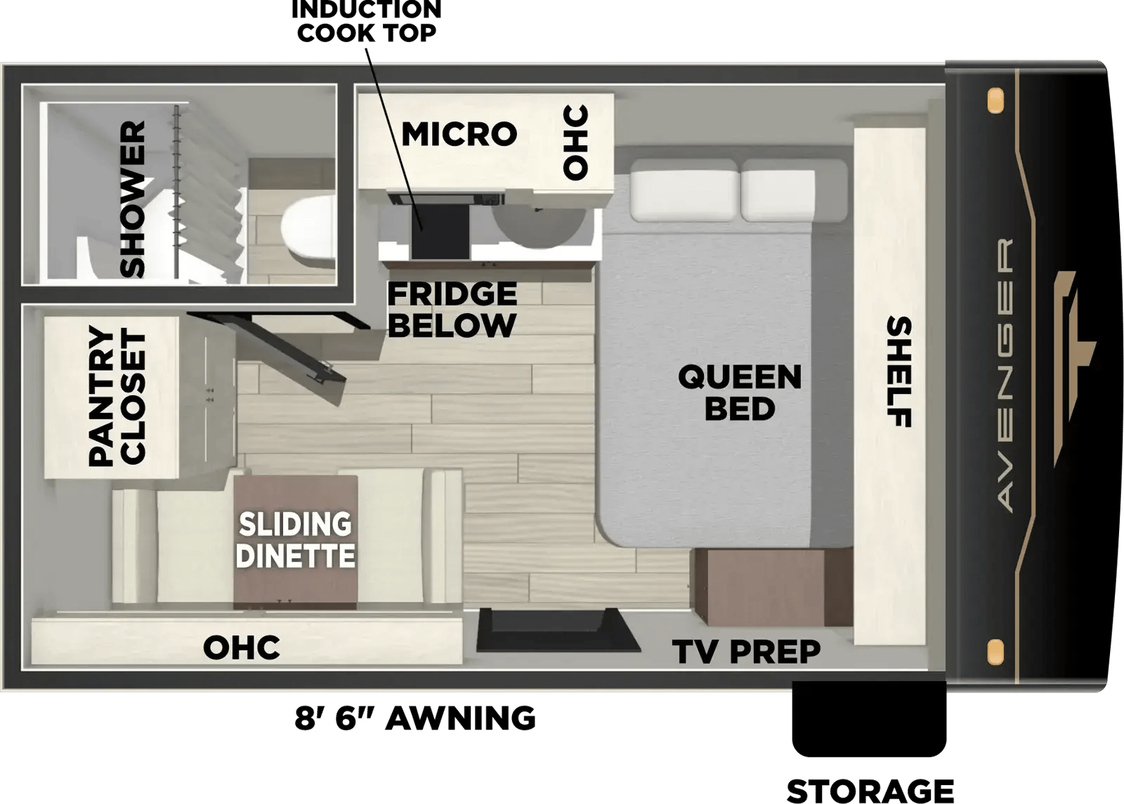 2027 Forest River Avenger LT 12RDX floorplan