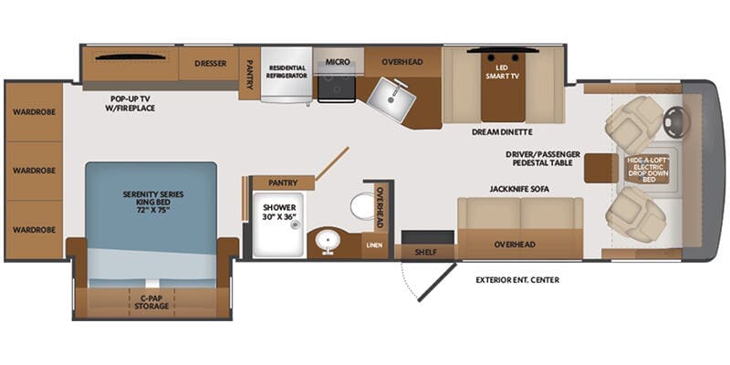 Fleetwood Fortis 32RW floorplan