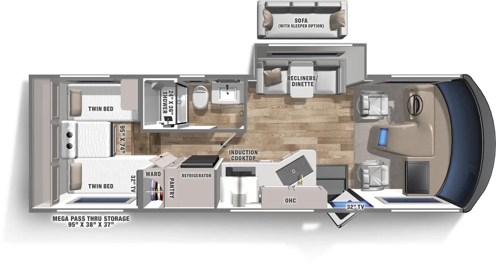 2026 Coachmen Euro 25TB floorplan