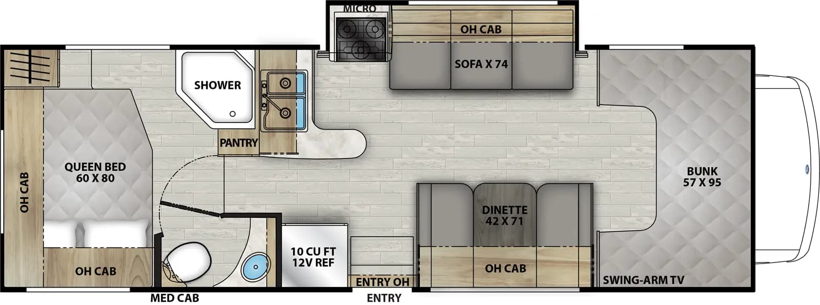 2025 Coachmen Leprechaun 260QB - Ford E-450 floorplan