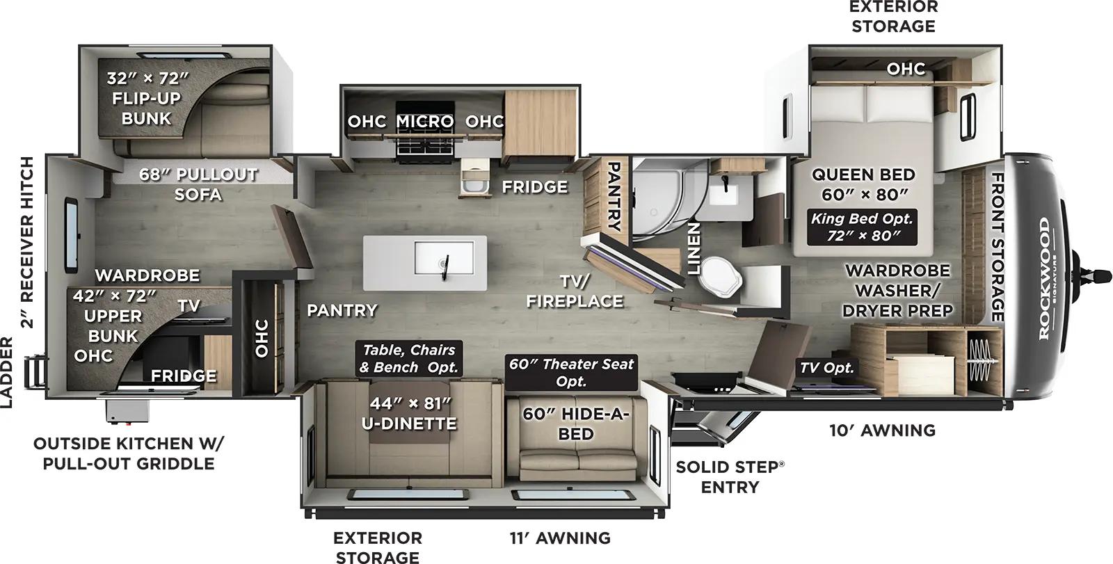 Forest River Rockwood Signature 8336BH floorplan