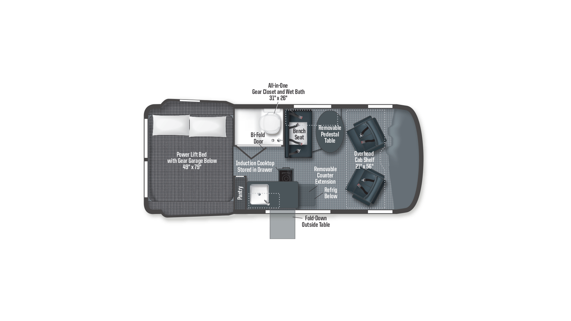Winnebago Revel Sport 44N floorplan