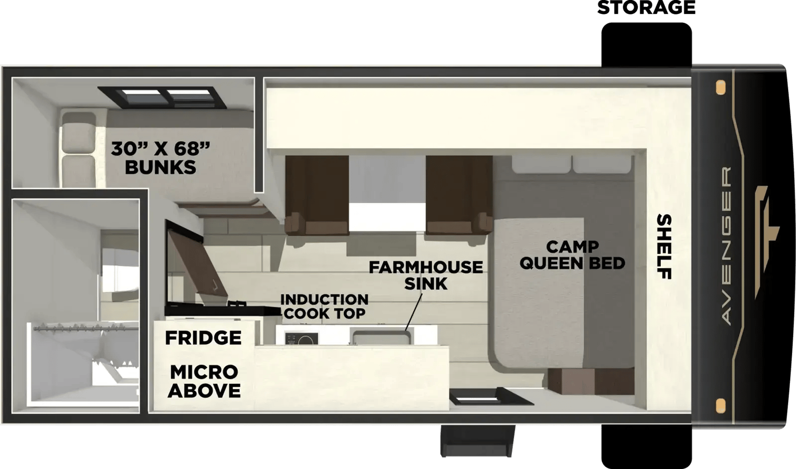 2027 Forest River Avenger LT 16BHX floorplan