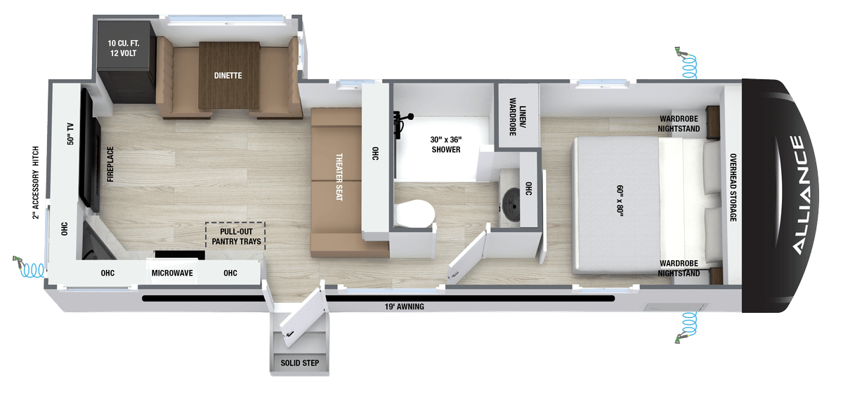 Alliance RV Delta RE250 floorplan
