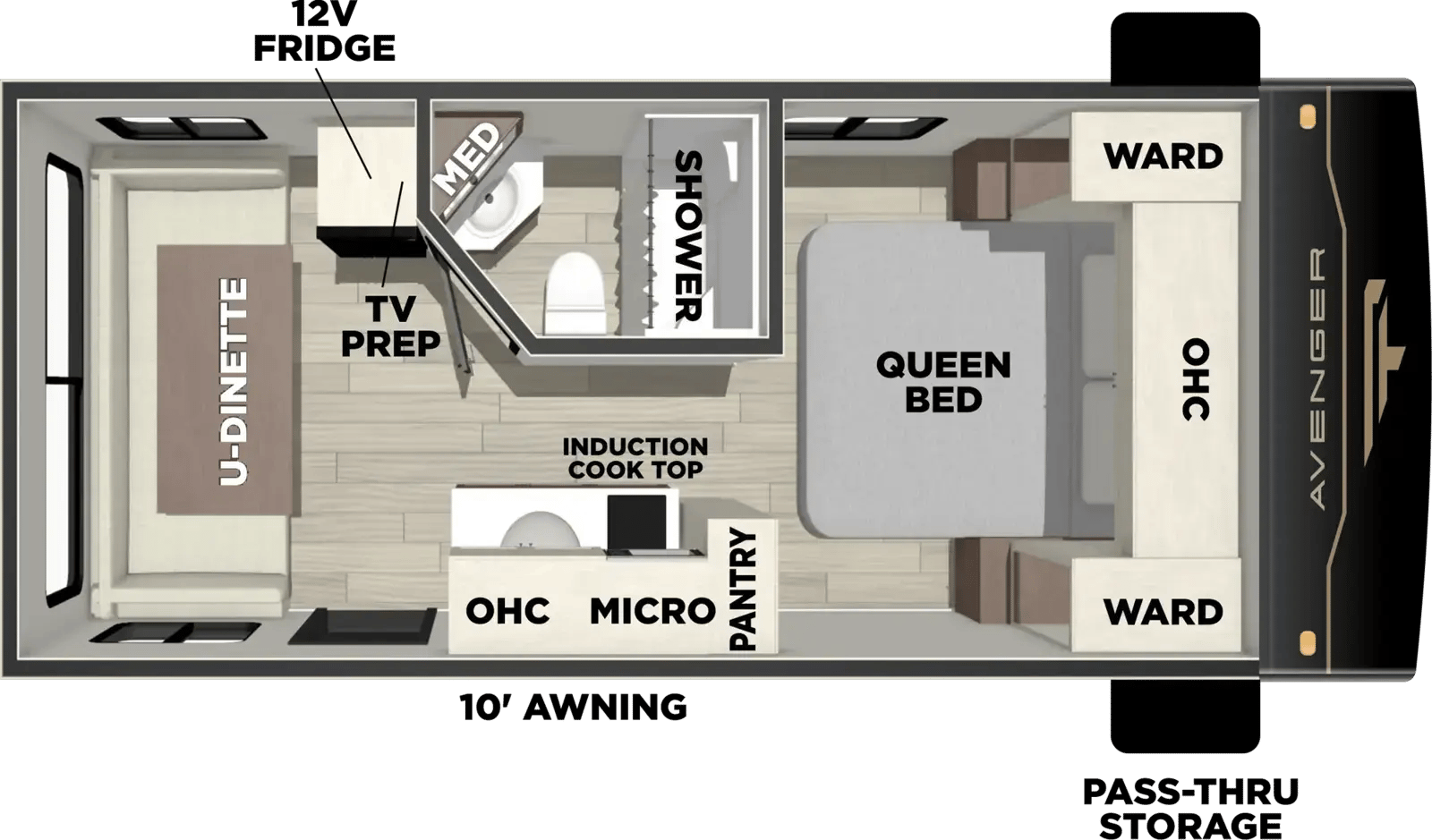 2027 Forest River Avenger LT 17RDX floorplan