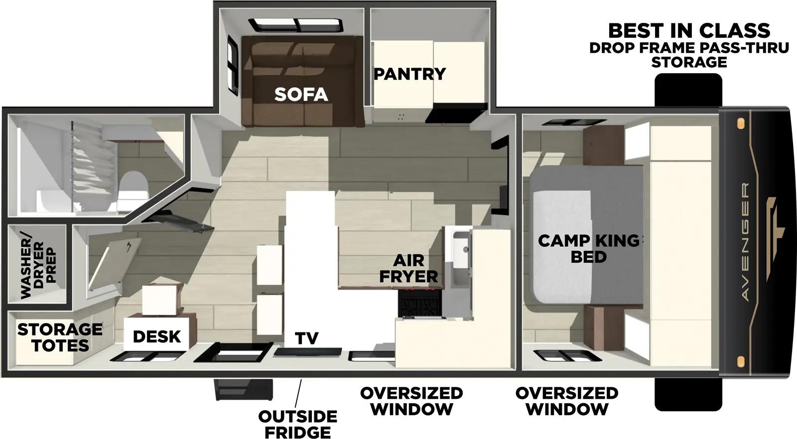 2026 Prime Time Avenger 25MKO floorplan