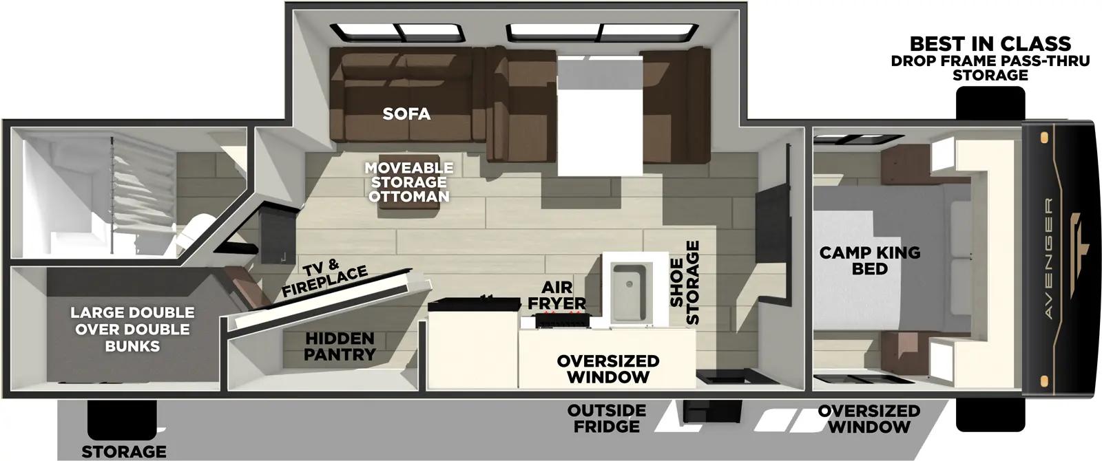 2026 Prime Time Avenger 26DBS floorplan