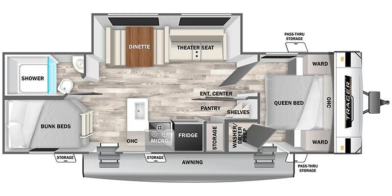 2026 Prime Time Tracer 275BH floorplan