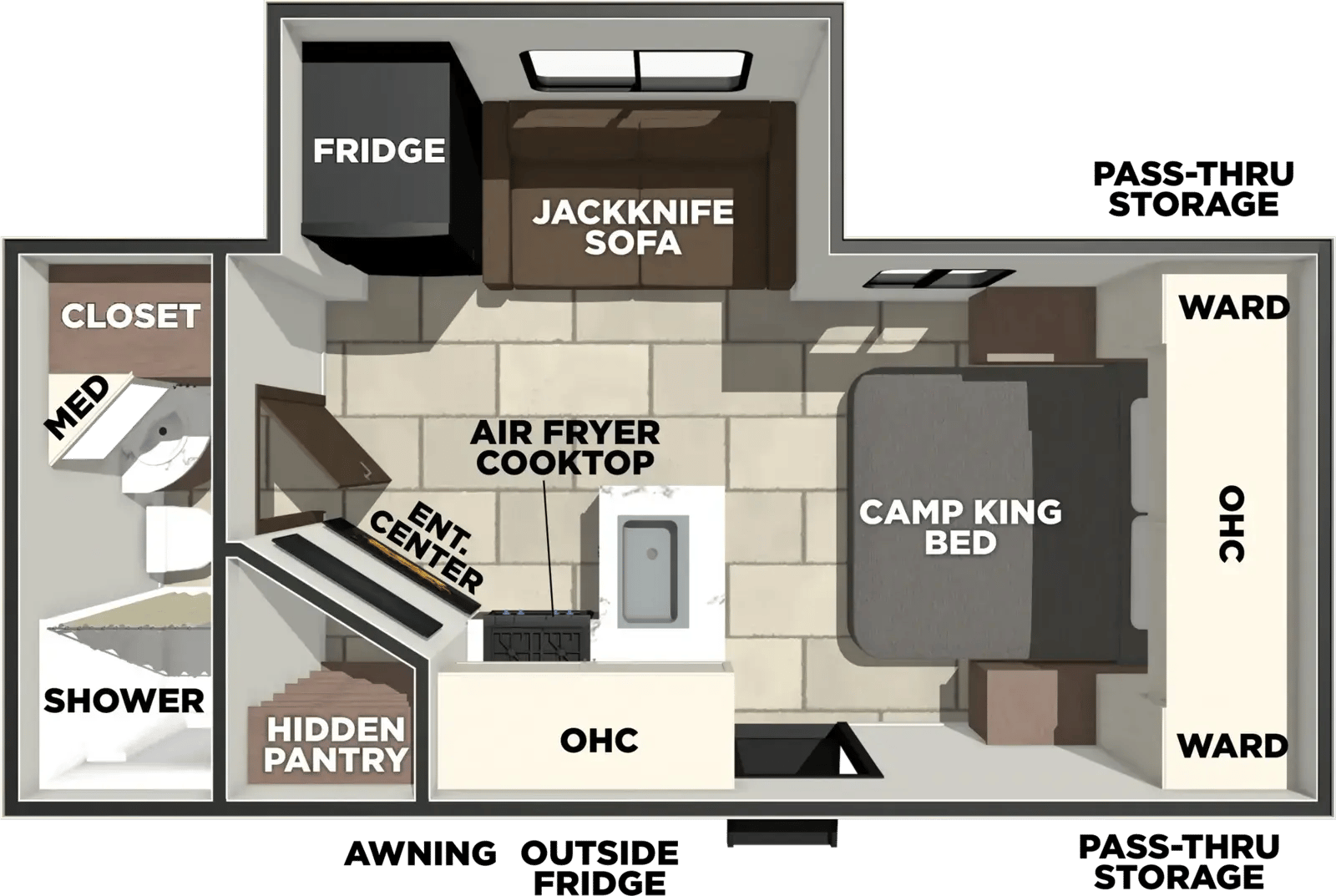 2027 Forest River Tracer 195RB floorplan