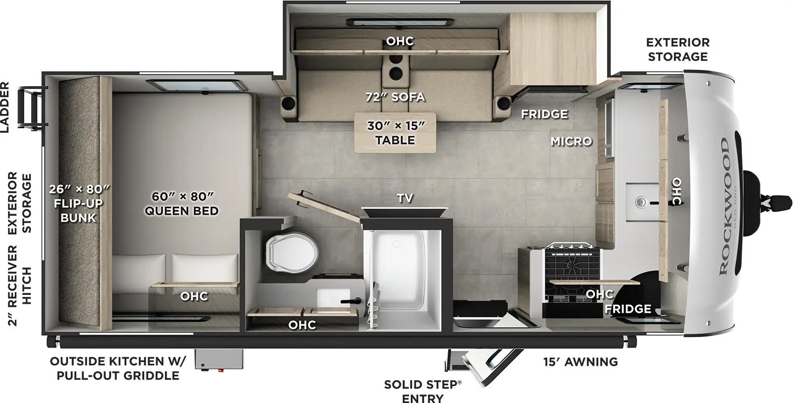 Forest River Rockwood Geo Pro G20FK floorplan