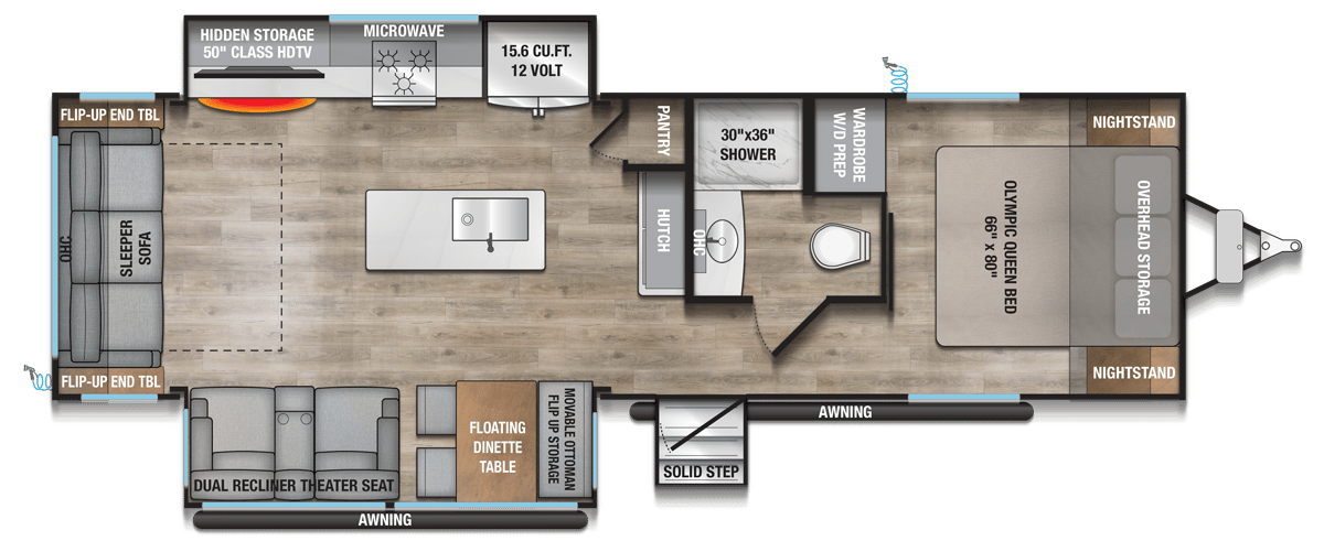 Alliance RV Avenue 298RL floorplan