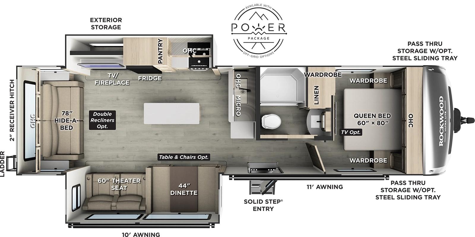Forest River Rockwood Ultra Lite 2906RL floorplan